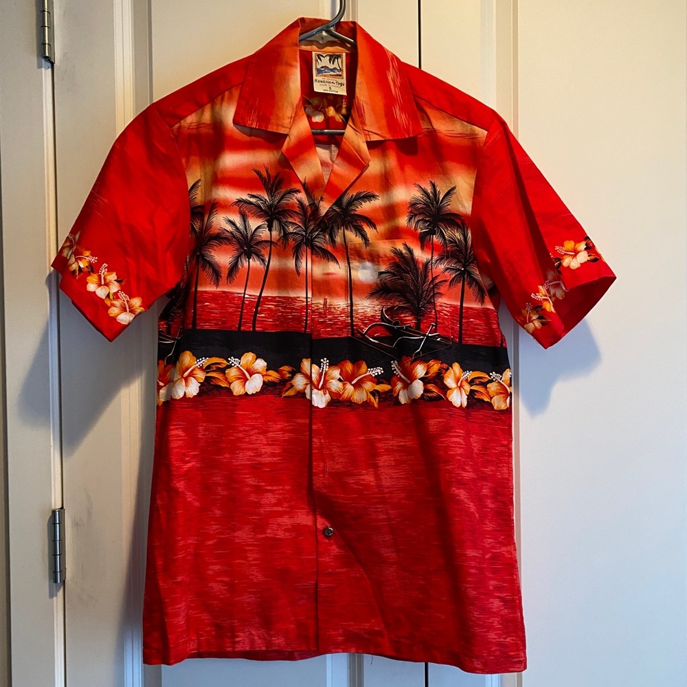 Hawaiian tongs - genuine Hawaiian shirt size: SMALL